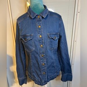 free people Women’s denim jean jacket Size  large